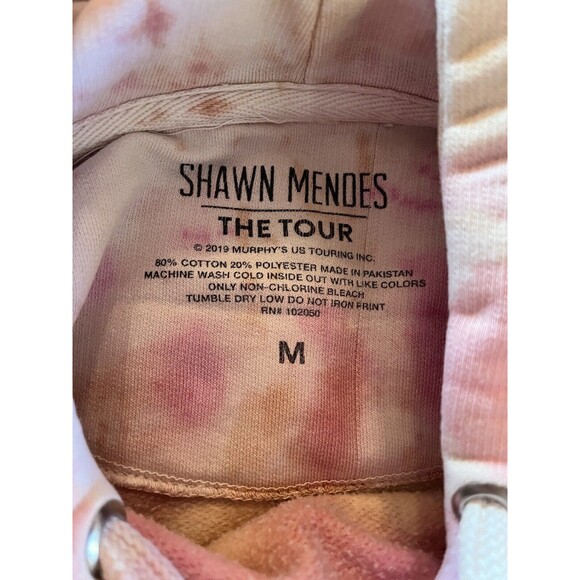 Shawn Mendes The Tour Concert Sketch II Tye Die Hoodie Size Medium Very Soft - Picture 9 of 13